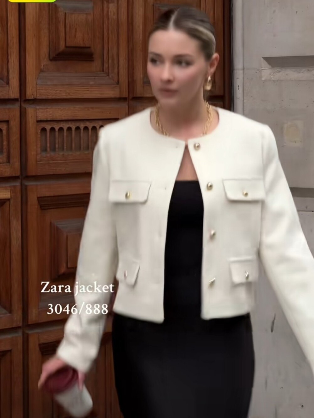 Zara Cropped Button-Front Jacket - Picture 8 of 16